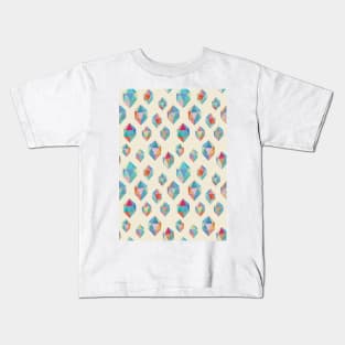 Floating Gems - a pattern of painted polygonal shapes Kids T-Shirt